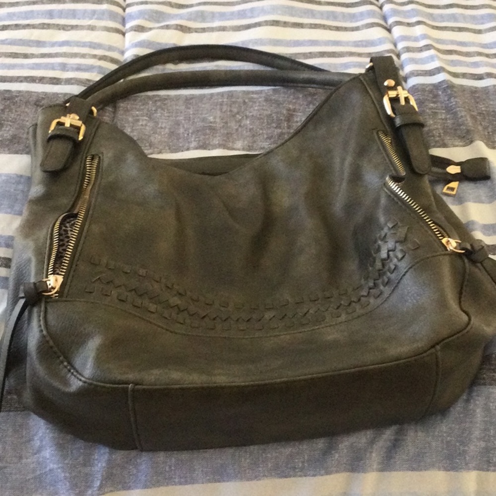 Hobo style dark green purse